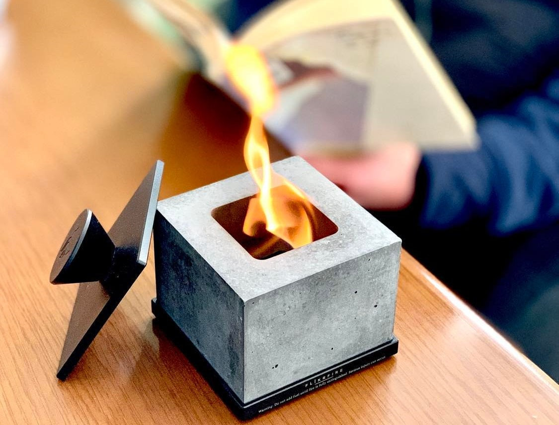 【焚き火】晩酌に癒しを~フリッカーファイヤー角型 FLIKRFIRE 炎と暮らす 焚き火 キャンプ:平日発送 角型セット